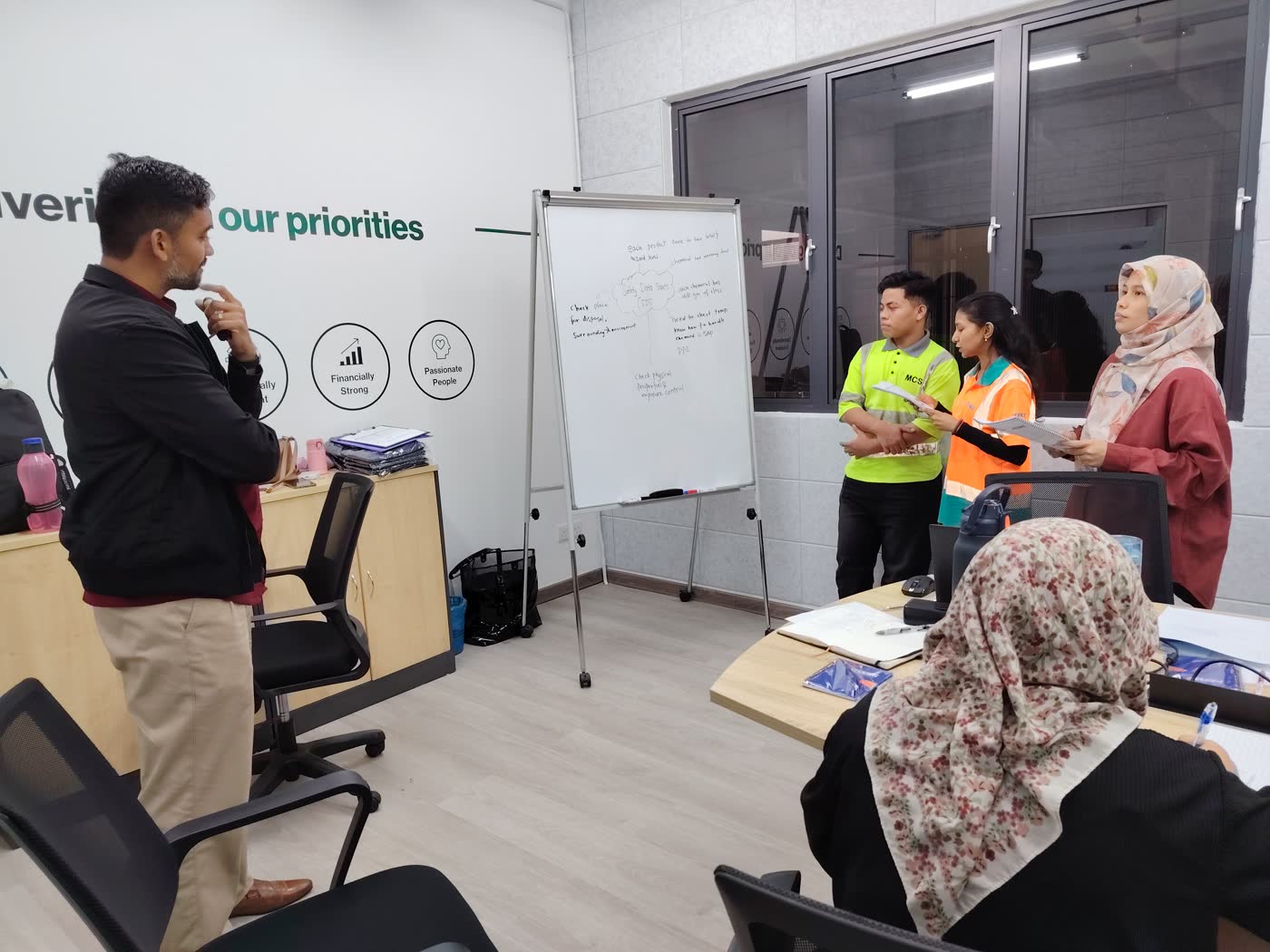 In-house chemical training session